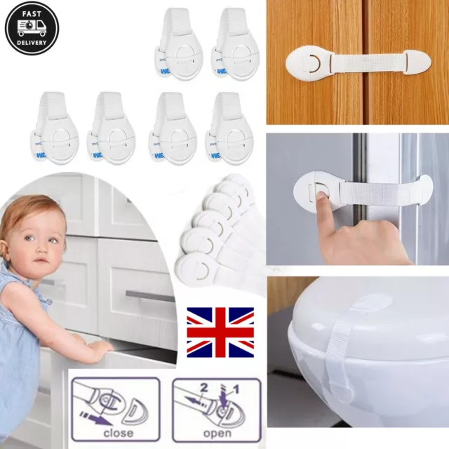 Safety Baby Kid Child Toddler Lock Proof Cabinet Cupboard Drawer Fridge Pet Door