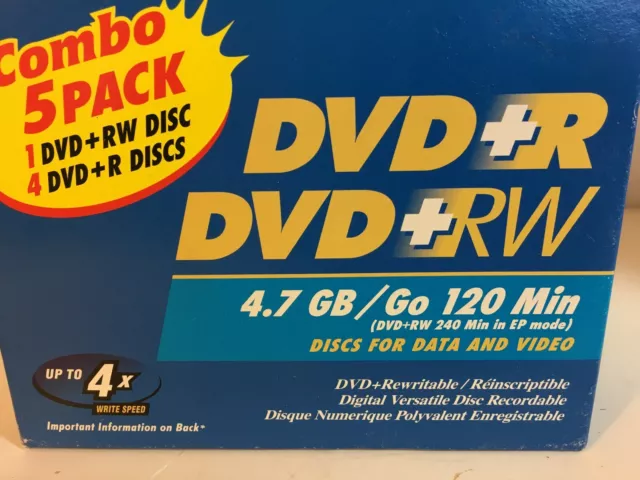 2 Boxes of FujiFilm Combo 5 Pack DVD+RW 4.7GB 120Min Data & Video 2