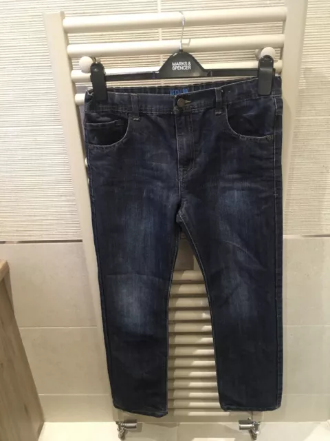 Jeans denim blu Marks & spencer a gamba dritta per ragazzi età 12-13 anni