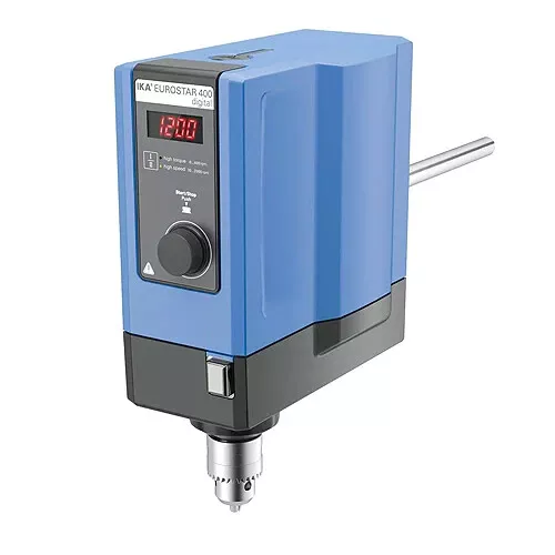 NEW ! IKA Eurostar 400 DIGITAL Overhead Stirrer, Max. Stirring 100L, 3990001
