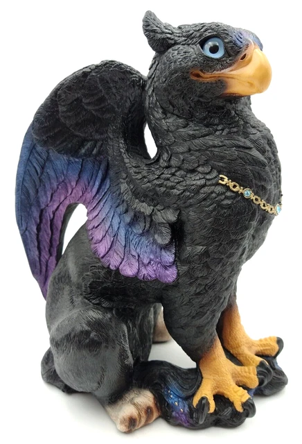 Windstone Editions BLUE EYES BLACK GRIFFIN w/Crystal 1989 Pena Gryphon FANTASTIC Windstone Editions BLUE EYES BLACK GRIFFIN w/Crystal 1989 Pena Gryphon FANTASTIC