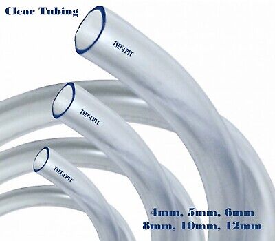TUBO Flessibile PVC TRASPARENTE Fish Pond idroponica tubo di plastica acqua tubo di Regno Unito 