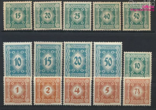 Briefmarken Österreich 1922 Mi P103-P117 postfrisch (9959654