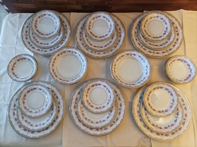 Noritake - Servizio da tavola vintage 30 pezzi - Ridgewood - Motivo 5201 