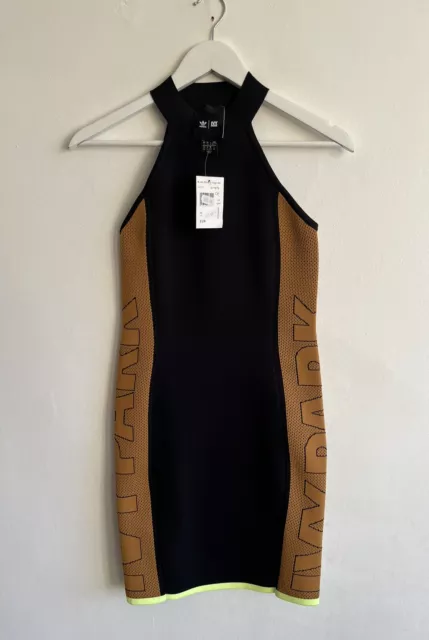 ADIDAS X IVY PARK Drip 2.2 Knit Logo Mini Dress Black / Mesa - Size XS ...