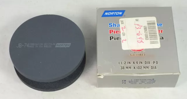New Norton Crystolon Machine Knife Combination Sharpening Stone 1-1/2" x 4" JB74