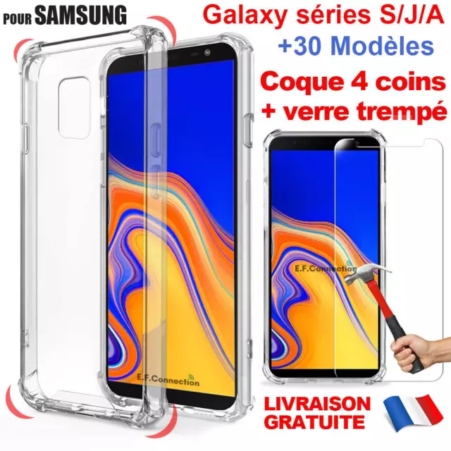 COQUE pour Samsung + VERRE TREMPE A53 A52 A42 A32 A22 A12 S8 S9 S10 S20 A20e