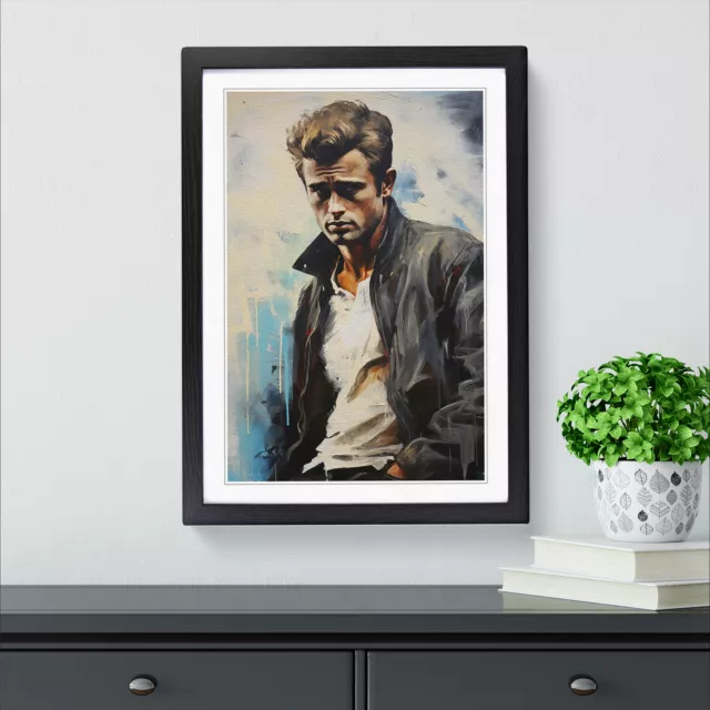 James Dean Hard Edge Wall Art Print Framed Canvas Picture Poster Decor 3