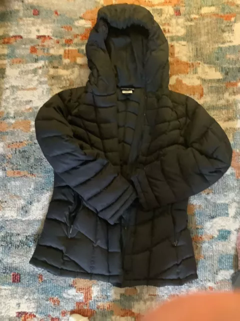 Patagonia Women's Downtown Loft Hooded Down Jacket Black Size XS Hyper Puff