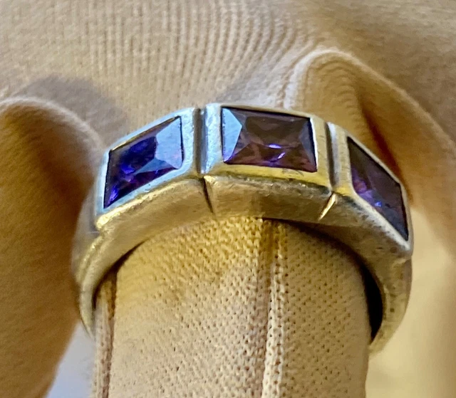 Bague style rétro en or rose 14 carats, rubis et diamants taille 7