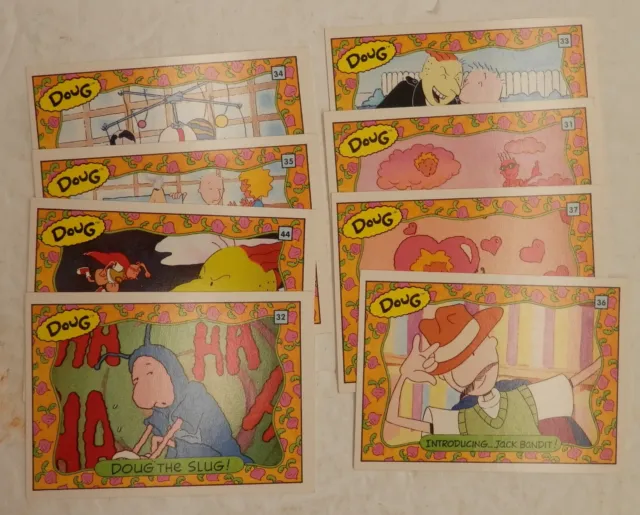 Vintage Doug (Animated TV Show) Trading Cards Lot of 8 c.1993 Topps