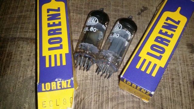 Matched Pair LORENZ ECL-80 Röhre Same#025 Tube Valve NOS/NIB Tested >100% ECL80