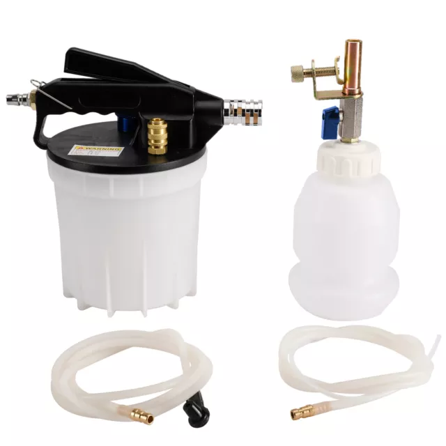 2L Pneumatic Brake Fluid Bleeder Kit Air Extractor Pump Oil Bleeding Tool Set US