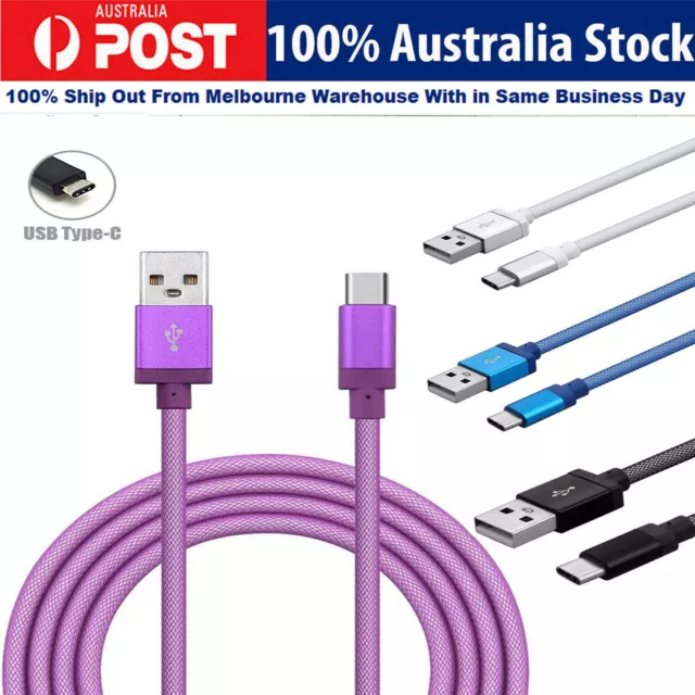 Premium Strong Metal Braided USB Fast Charger/Charging Data Cable Cord 1M 2M 3M