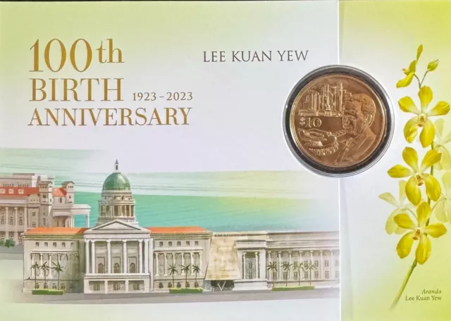 2023 Singapore $10 Commemorative Coin 100th Birth Anniv Lee Kuan Yew LKY100 NEW