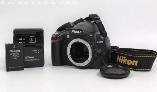 Nikon D3000 10.2 MP Digital DSLR Camera - Body Only-Low Shutter Count