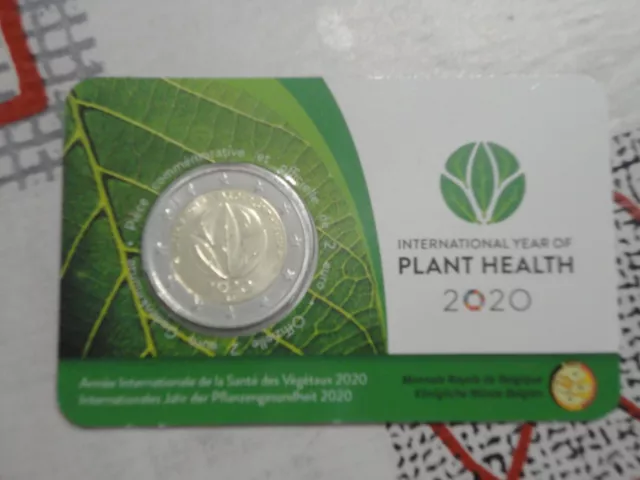 Coincard 2€ Bu Belgique 2020 - Annee Internationale De La Sante Des Plantes !