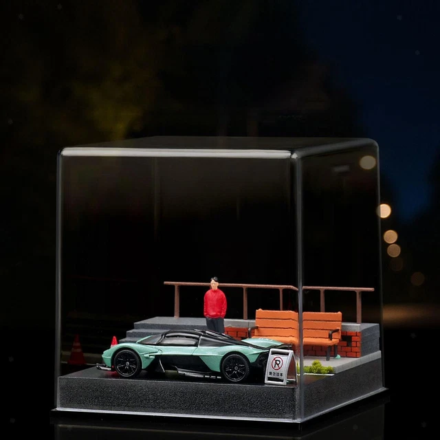 Dioraa de stationneent de voiture à l'échelle 1/64 à LED pour raconter des histoires