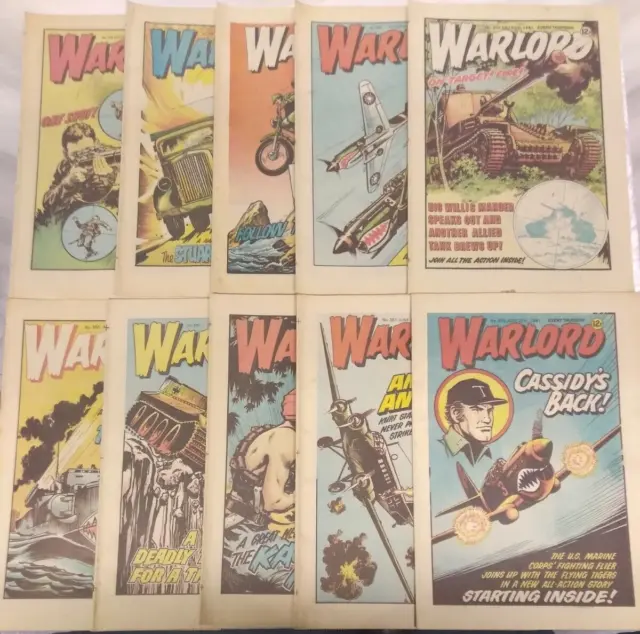 Warlord UK Comic 10 Issues ~ 351,352,353,355,359,360,362,363,364,365 ~ Lot 2