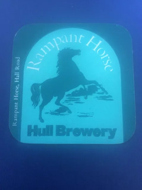 Vintage Beer Mat Advertising Hull Brewery Criterion Pub Hessle Rd Rampant Horse