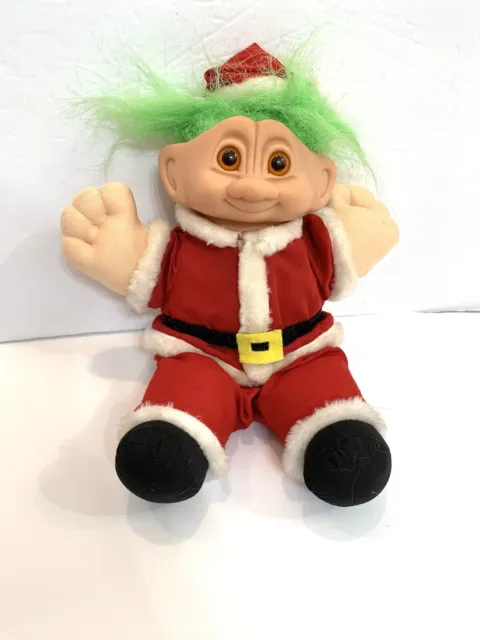VTG Troll SANTA CLAUS 12'' TROLL PLUSH DOLL Cloud 9 Christmas Holiday Troll