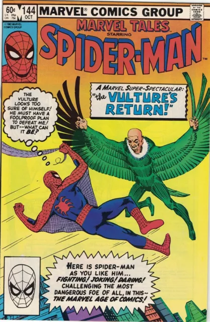 Marvel Tales Starring Spider-Man Comic Book #144 Marvel Comics 1982 FINE+