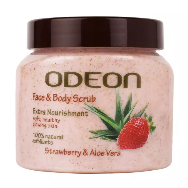 ODEON Face & Body Scrub Strawberry & Aloe Vera 300ml