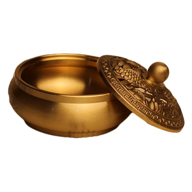 Vaporizzatore Ottone Bruciatore Incenso Ornamento Zen Bruciatore Incenso Oro