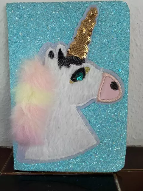 Tagebuch A5 für Kinder Einhorn Plüsch Notizbuch Kinderzeitschrift Geschenk