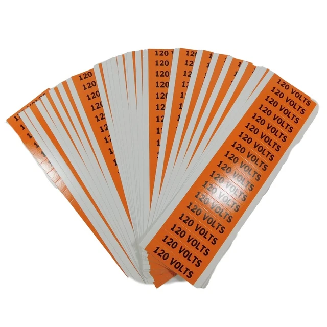 Brady 44304 Conduit and Voltage Markers 120 Volts Black/Orange (Box of 450)