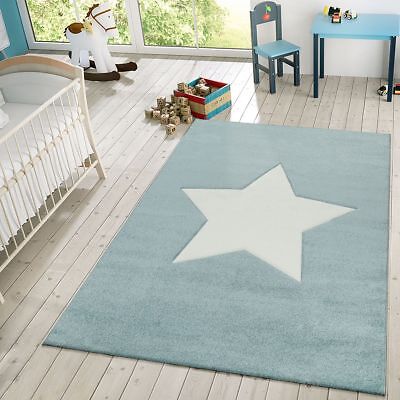 Dimensione:/Ø 120 cm Tondo Tappeto per la cameretta dei Bambini con Grazioso Motivo Patchwork 3D con Orso Scala in Rosa Stella Luna 