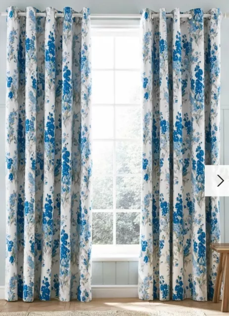 Laura Ashley Rosemore Fern 88 x 72 Thermal Blackout Curtains
