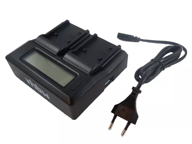 Cargador batería para Panasonic VDR-D50 dual - 8,4 V / 12,6 V / 16,8 V