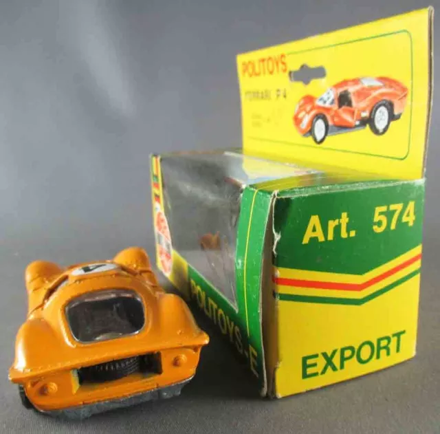 Politoys-E Export N° 574 Ferrari P 4 Jaune Neuve Boite 1/43 3