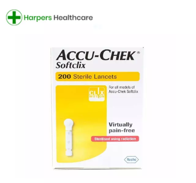 Accu-Chek Softclix Lancets - Pack of 200 - New Stock - Free P&P