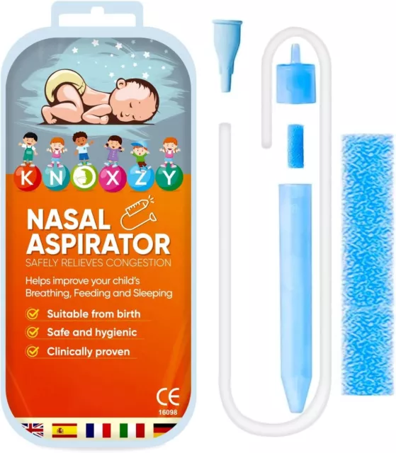 KNOXZY Baby Nasal Aspirator Vacuum Nose Snot Sucker Safe For Toddler And Infants