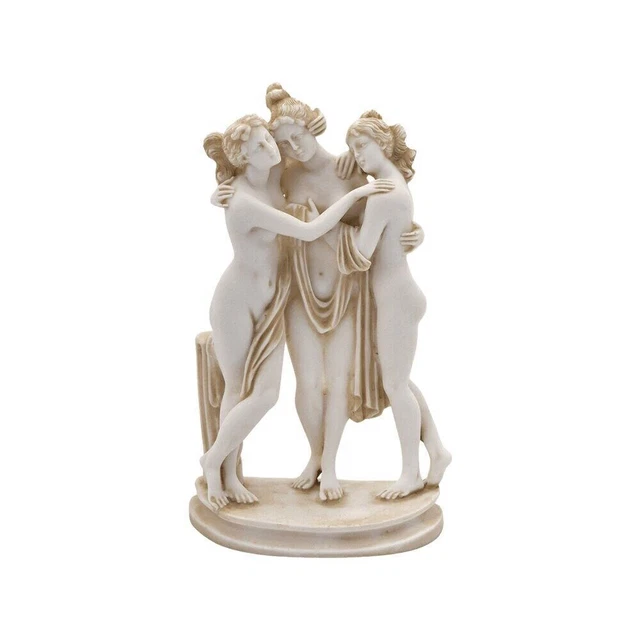 Sculpture des Trois Grâces Faite à la Main en Albâtre Statue de la...