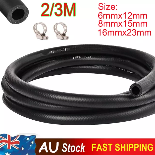 Rubber Fuel Hose 6/8mm 16mm 5/8" 5/16" 1/4" ID Automotive Petrol Diesel Oil Line