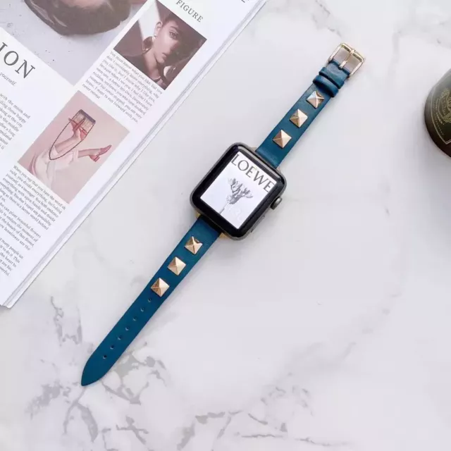 Genuine Leather Apple Watch Band iWatch Series 8 7 6 5 4 3 2 38mm/40mm 42mm/44mm
