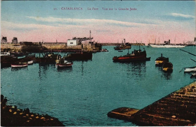 CPA AK MAROC CASABLANCA - The port view of the great pier (117981)