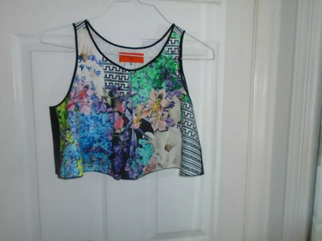 Clover Canyon Sleeveless Crop Top Size Medium