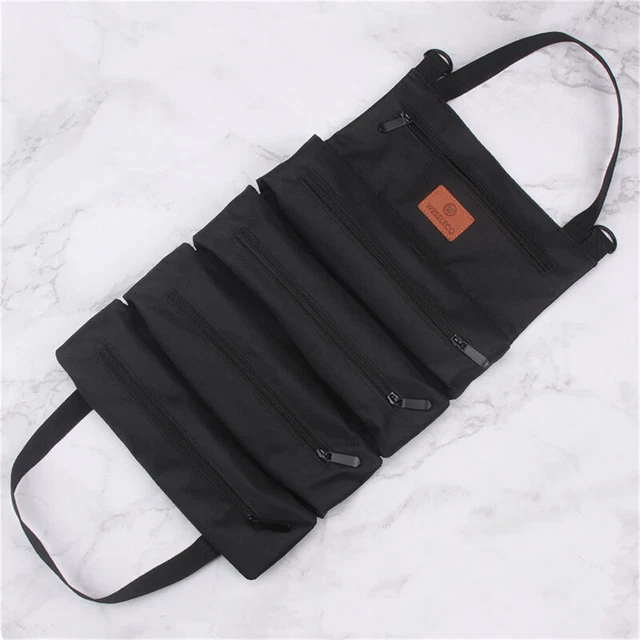 Borsa per attrezzi arrotolabile tela borsa per attrezzi chiave organizzatore cerniera da appendere resistente a Bf