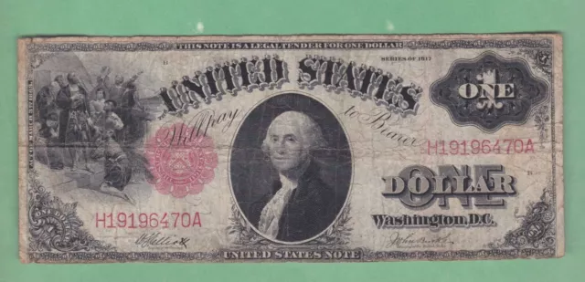 U.S. 1 Dollar  1917  Note FR 238     VERY GOOD+