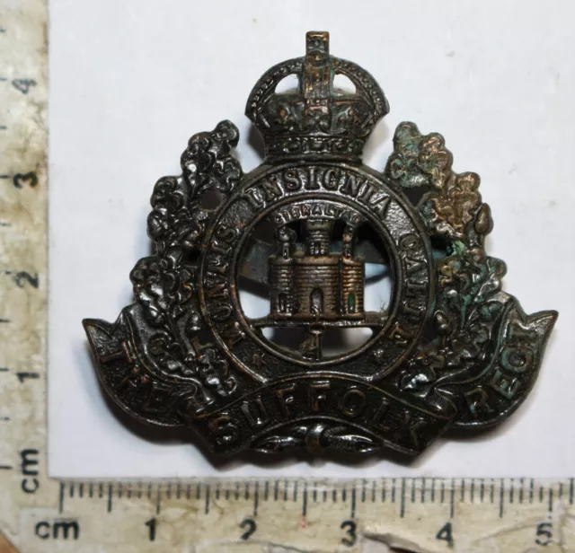 Suffolk Regiment Officers Bronze OSD Cap Badge