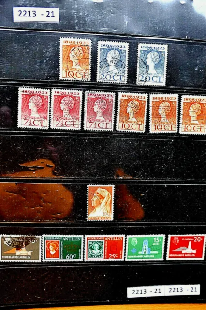 2213 L U 21 **** 15 Briefmarken „Niederlande/ Kolonien“