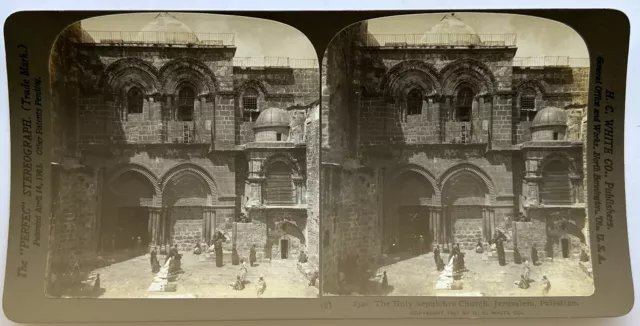 Jerusalem Kirche Von Saint-Sépulere 1901 Foto Stereo Vintage P81L9n26