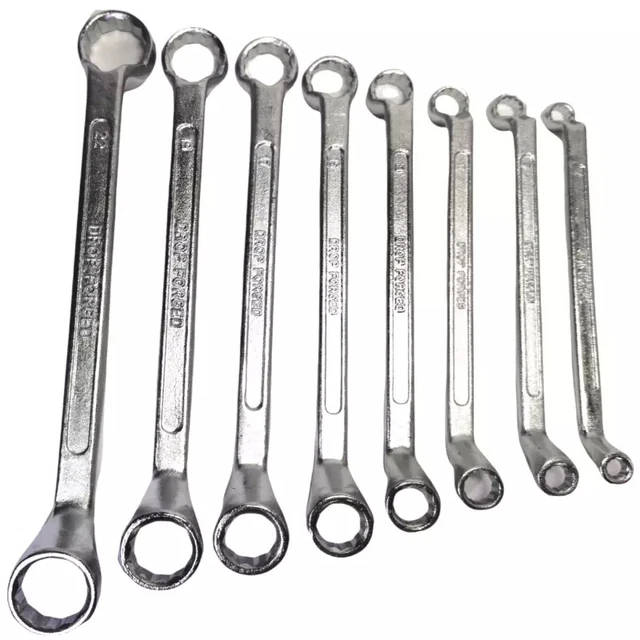 Set Di 6 Chiavi Doppie Aperte A Stella - 8x9, 10x11, 12x13, 14x15, 16x17, 18x19 Mm - In Acciaio Cromato Vanadio - Foto 10