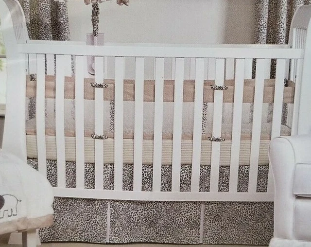 4 pc Wendy Bellissimo Sweet Safari Secure-Me Crib Liner NIP