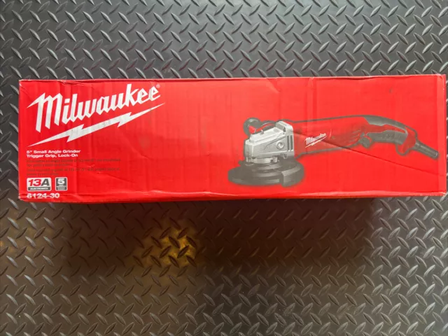 Milwaukee Tool 6124-30 13 Amp 5" Small Angle Grinder Trigger Grip, Lock-On