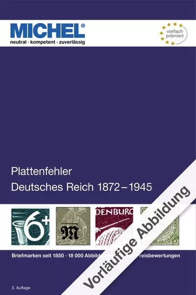Michel Handbuch-Katalog Plattenfehler Deutsches Reich 1872-1945